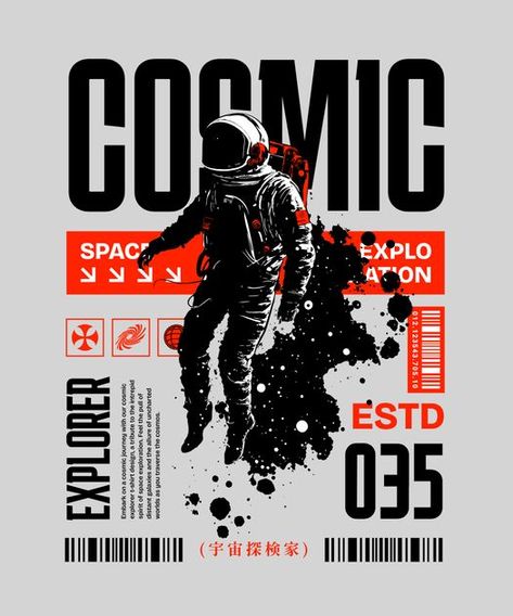 Designs For Graphic Tees, Cosmic Graphic Design, Graphic Design Tshirt Ideas, Clothes Poster, Cyberpunk Hoodie, Typography Shirt Design, Cosmic Space, T-shirt Design Illustration, Graphics Design Ideas