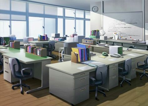 Boys Dorm Room, Teachers Room, School Building Design, Principals Office, Episode Interactive Backgrounds, Teacher Office, Teachers Lounge, Office Background, Staff Room