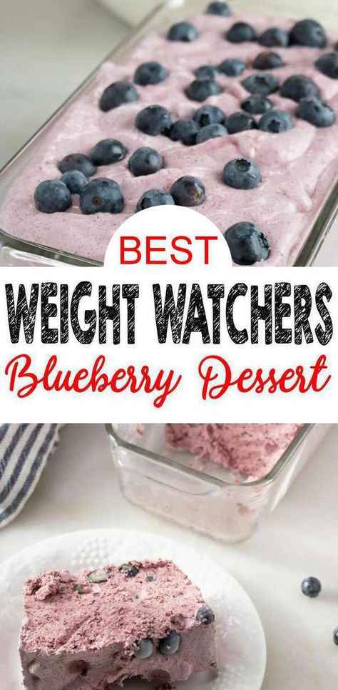 {Weight Watchers Blueberry Dessert} Easy simple 3 ingredient Blueberry desserts u will want to check out! Quick & simple 3 ingredient Weight Watchers diet NO BAKE Blueberry Fluff makes easy Weight Watchers breakfast, Weight Watchers snack or Weight Watchers dessert - #WW Desserts. Switch out high calorie foods for low calorie foods & make mini blueberry cool whip bites - easy & delicious. Learn how to make Weight Watchers desserts w/ this quick recipe. #ww #smartpoints Easy Weight Watchers Breakfast, Low Calorie Desserts Easy, Blueberry Fluff, Breakfast Ww, High Calorie Foods, Easy Blueberry Desserts, Weight Watchers Dessert, Blueberry Recipe, Dessert Ww