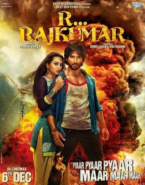 Hindi movie R.....RAJKUMAR R Rajkumar, Tam Film, Hindi Bollywood Movies, Photoshop Poster, Indian Movie, Bollywood Posters, Dslr Background, Recent Movies, Shiva Wallpaper