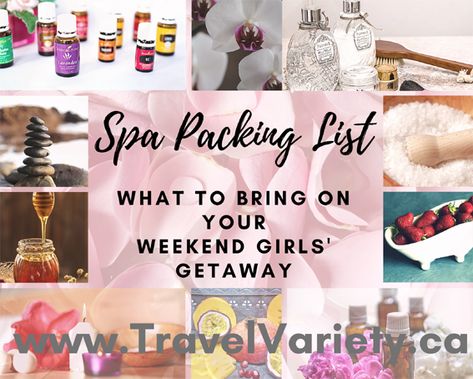 Girls Weekend Outfits, Summer Weekend Outfit, Weekend Packing List, Spa Gift Card, Spa Bags, Weekend Packing, Spa Getaways, Spa Girl, Spa Weekend