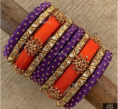 Embroidery Bangle Designs, Tread Bangles Silk, Tread Bangle Designs, Silk Thread Bangle Designs, Aari Bangle Design, Aari Work Bangles Designs, Tread Bangles Designs, Silk Tread Bangals Design, Silk Thread Kundan Bangles