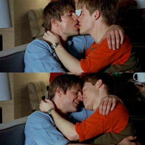 Brian And Justin, Queer As Folk, Gay Aesthetic, Sweet Guys, Men Kissing, Gay Love, Gay Art, Man In Love, Love Is Love