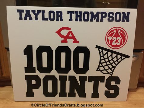 1000 point basketball sign 1000 Points Basketball, Wood Sign Ideas, Wooden Yard Art, Diy Wood Sign, Balls Quote, Basketball Signs, Basketball Background, Ball Birthday Parties, Sport Quotes Motivational