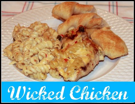 Wicked Chicken Wicked Chicken, Please Stay, Recipe Roundup, Dessert Appetizers, Poultry Recipes, Chicken Pasta, Easy Chicken Recipes, Main Dish Recipes, Other Recipes