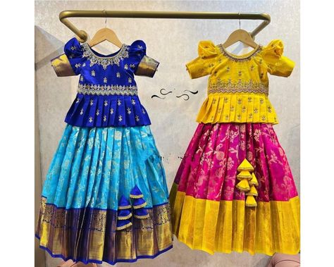 Designer Kids Lehenga Choli For girls, Kids Wedding dress, Baby girls lehenga ready to wear full stitched dress 1 to 15 Years size.  Trending Embroidered Stitched Blouse with Zari Weaving Cotton Silk Lahenga Choli For Marriage/Festive Season            (All Size Customisation Available According to Chart)  Blouse Beautifully Stitched  Zardosi Work Embroidered Blouse  Lahenga Soft Cotton Silk with Beautiful Tassels Lahenga with Zari Weaving Design Inner : Micro Cotton (Lehenga & Blouse) Size :  1 Yr |  2 Yrs | 3 Yrs | 4 Yrs | 5 Yrs |  6 Yrs | 7 Yrs | 8 Yrs | 9 Yrs | 10 Yrs |  11 Yrs | 12 Yrs | 13 Yrs | 14 Yrs | 15 Yrs |  16 Yrs | (Refer to Size Chart) CUSTOMERS CARE, IF QUALITY IS FAIR  ALWAYS BE READY FOR INNOVATION FROM RKT                                  -- 💫 Step into our world of ele Kids Wedding Dress, Pattu Pavadai Designs, Indian Dresses For Kids, Girls Lehenga, Kids Lehenga Choli, Pattu Pavadai, Cotton Lehenga, Zardosi Work