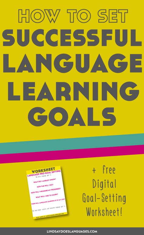 Goal setting for language learning is so important if you want to reach fluency. Click through to read how to set successful language learning goals and get your free worksheet to do just that! Language Motivation, Language Learning Goals, How To Speak Italian, Learning Inspiration, Learning Motivation, Studying Tips, Learning Organization, Goals Worksheet, Language Goals