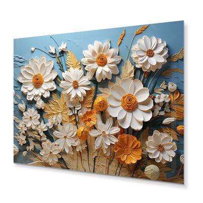 Floral Wall Art Canvases, Mural Floral, Floral Canvas, Seasonal Flowers, Art Blue, Picture Frame Wall, Blossom Flower, Metal Artwork, Metal Wall Decor