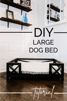 Diy Elevated Dog Bed, Dog Beds For Large Dogs, Pottery Barn Look, Raised Dog Beds, Wooden Dog Bed, Dog Bedroom, Diy Pet Bed, Pottery Barn Bedding, Elevated Dog Bed