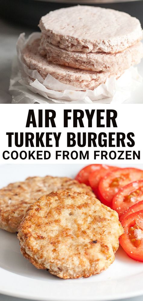 Quick and Easy Juicy Keto Air Fryer Frozen Turkey Burgers. Turkey Burgers In Air Fryer, Best Juicy Turkey Recipe, Burgers In Air Fryer, Cooking A Frozen Turkey, Juicy Turkey Recipe, Air Fryer Turkey, Easy Whole 30 Recipes, Air Fryer Cooking Times, Cooks Air Fryer