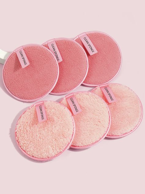 Multicolor    Cotton  Face Puff Embellished   Beauty Tools Shein Skin Care, Shein Stuff, Reusable Makeup Remover Pads, Makeup Pads, Face Sponge, Remove Makeup From Clothes, Serious Skin Care, Makeup Eraser, Cleansing Pads