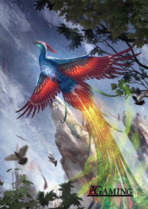 ArtStation - Fenghuang, Juan Arrabal Fenghuang Bird, Mythological Creature, Creatures Art, New Puzzle, Jigsaw Puzzles Online, Mythical Creatures Art, Fantasy Warrior, Creature Art, Mythical Creatures