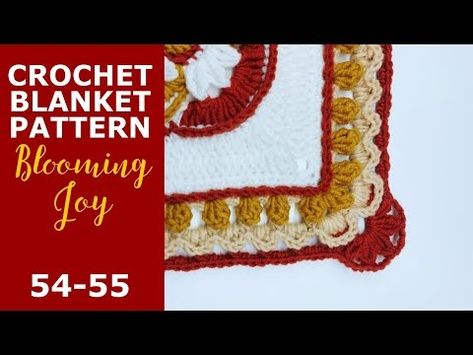 Blooming Joy Crochet Blanket Pattern Tutorial / Rounds 54-55 - YouTube Crochet Blanket Pattern, Pattern Tutorial, Next Video, Crochet Blanket Patterns, Blanket Pattern, My Blog, Crochet Blanket, The Next, Crochet Patterns