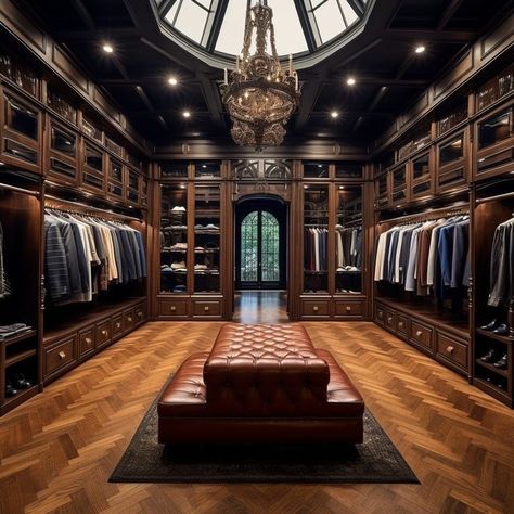 Malfoy Manor, Primary Closet, Husband Aesthetic, Mansions Interior, Houses Mansions, Castle Ideas, Closets Design, Luxury Mansions, Manly Stuff