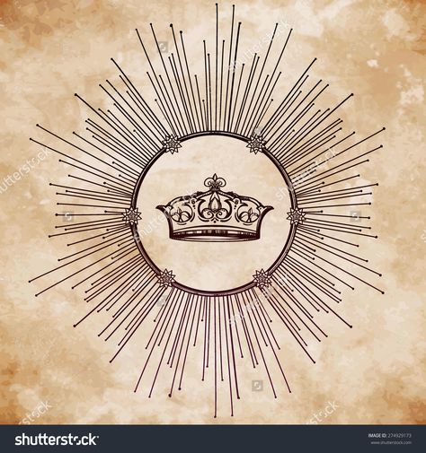 Medieval Crown, Crown Drawing, Goddess Crown, Goddess Tattoo, Crown Tattoo, Sun Tattoo, Star Tattoos, Filigree Design, Hand Drawn Design