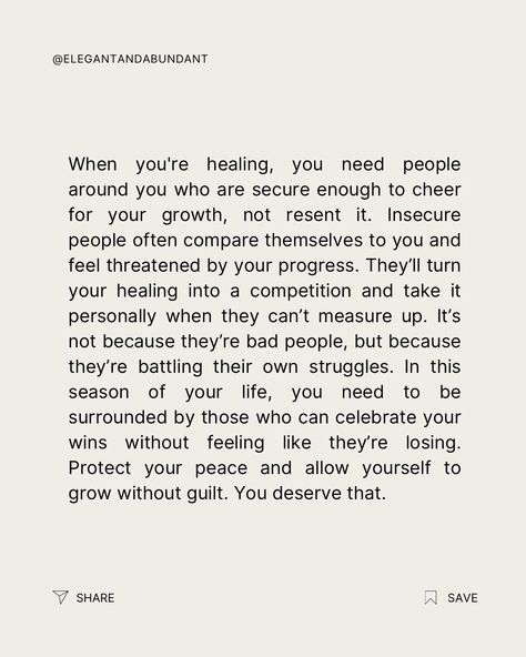 You deserve to be surrounded by people who celebrate your growth, not people who are threatened by it. Insecure friends will unintentionally turn your progress into their own pain, measuring themselves against you and feeling left behind. This isn’t love; it’s a trap. Insecure Friends, Feeling Left Behind, Shower Foods, Insecure People, Surrounded By People, Shower Food, T Love, Baby Shower Food, Left Behind