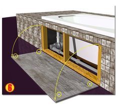 Jacuzzi Tub Access Panel Ideas, Bathtub Access Panel, Bathroom Stone Wall, Bathtub Tile Surround, Tub Surround Ideas, Bathtub Enclosures, Bathtub Surround, Bathroom Paneling, Tub Enclosures