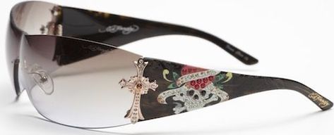 Accessory Inspo, Y2k Sunglasses, Y2k Accessories, Cool Glasses, Stylish Glasses, Sunglasses & Glasses, Ed Hardy, 2000s Fashion, 2016 Fashion