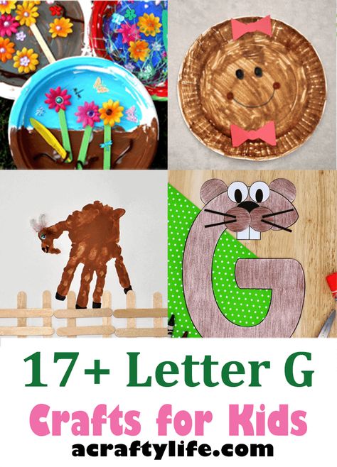 G Crafts For Preschool, Letter G Crafts For Preschoolers, Arts And Crafts For Preschoolers, Letter G Craft, Kids Crafts Letters, G Craft, Letter G Crafts, Letter D Crafts, Abc Crafts