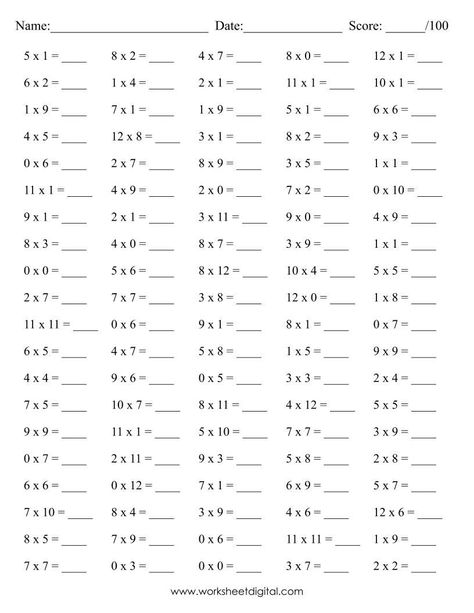 multiplication worksheets printable Multiplication Sums, Pretend School, Kids Learning Alphabet, Printable Multiplication Worksheets, Sped Math, Math Drills, 4th Grade Math Worksheets, Learning Mathematics, 1st Grade Math Worksheets