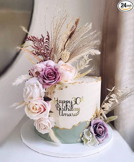 Pampas Grass Cake, Grass Cake, Boho Cake Topper, Decorations For Wedding, Boho Cake, Dried Pampas, Natural Boho, Floral Cake, Cake Decorating Supplies