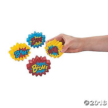 Give these Superhero Stress Toys a squeeze when the stress of saving the world becomes too much to handle. Printed in an assortment of bright colors, these ... Movie Watching Party, Awesome Party Favors, Superhero Toys, Comic Book Superheroes, Teaching Supplies, Superhero Birthday Party, Book Party, Novelty Toys, Programming For Kids