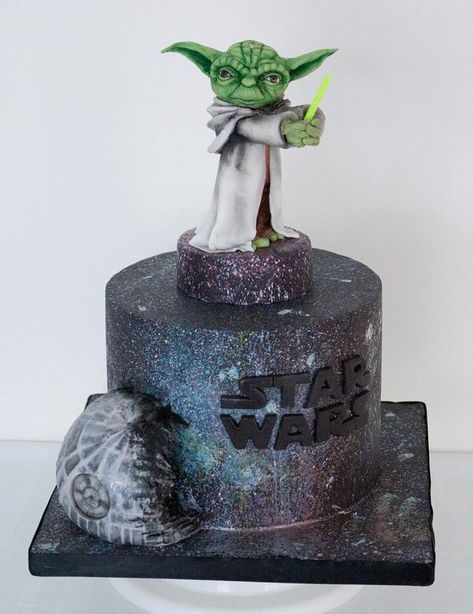 Mandalorian Birthday, Joshua Birthday, Baby Joda, Cake Themes, Yoda Cake, Star Wars Birthday Cake, Cake For Husband, Gravity Cake, Birthday Cake For Him