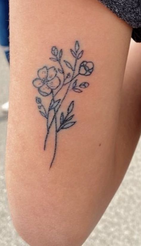 Stick And Poke Tattoo Plant, Stick And Poke Flower Tattoo, Flower Stick N Poke, Stick And Poke Tattoo Flower, Stick And Poke Sleeve, Flower Stick And Poke, Lilac Tattoo, Stick And Poke Tattoo, Hand Doodles