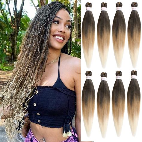 6 Itch-Free (no itch) Braiding Hair with Great Reviews Colors Braids, Ombre Twist, Pre Stretched Braiding Hair, Braided Crochet, Senegalese Twist Crochet Hair, Crochet Braids Twist, Water Hair, Havana Twist, Twist Braid