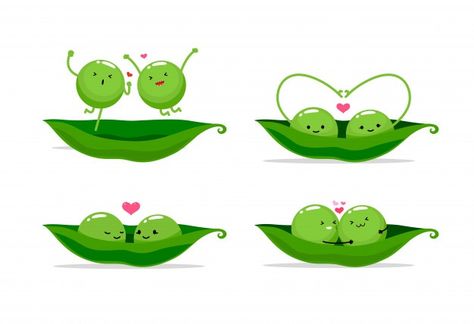 Two peas in a pod. vector illustration P... | Premium Vector #Freepik #vector #heart #card #love #cartoon Pea Pod Tattoo, Pea Tattoo Pod, Two Peas In A Pod Tattoo, Peas Illustration, Peas In A Pod Tattoo, Pea Pod Illustration, Two Peas In A Pod Drawing, Peas In A Pod Illustration, Mutterschaft Tattoos