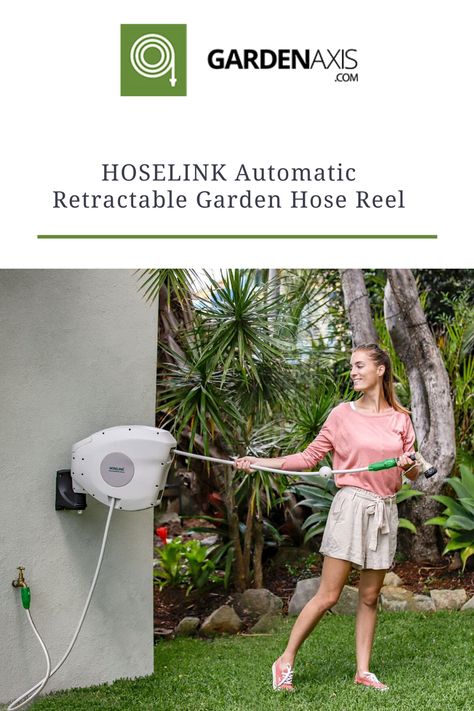 Garden Hose Reel Ideas, Hose Reel Ideas, Garden Hose Storage Ideas, Garden Hose Reels, Garden Hose Reel Cart, Retractable Hose Reel, Retractable Garden Hose Reel, Garden Hose Storage, Liberty Garden