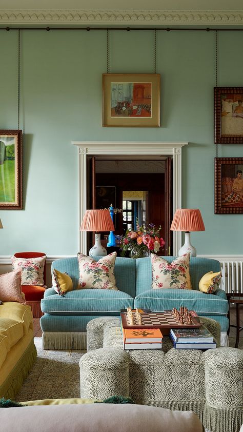 Ben Pentreath, Colefax And Fowler, Morning Room, Arts And Crafts House, Oak Panels, Grey Room, Blue Rooms, Green Rooms, Duck Egg Blue