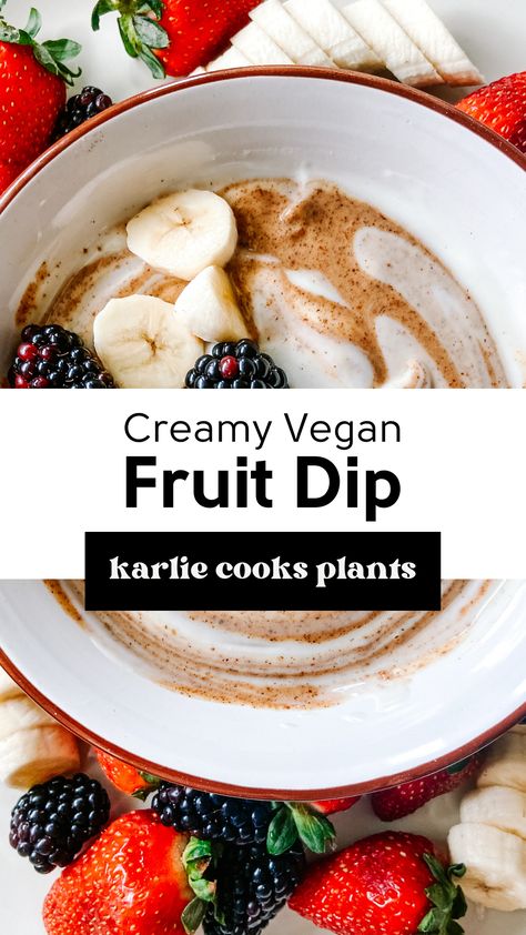 😋 Craving something sweet and guilt-free? 🍌 Try our Creamy Vegan Fruit Dip with Coconut Yogurt, Almond Butter, Cinnamon, Maple, and Vanilla! 🥥 This scrumptious snack is perfect for any time of day. You won't believe how creamy and indulgent it is! 🌟🍇 Vegan Fruit Dip, Yogurt Fruit Dip, 5 Minute Recipe, Fruit Dips, Mediterranean Recipes Healthy, Fruit Appetizers, Vegan Snack Recipes, Butter Cinnamon, Vegan Snack