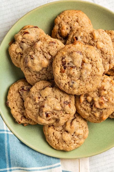 Old-Fashioned Hermit Cookie Recipe (under 30 minutes) Spicy Hermit Cookies, Hermit Cookies Old Fashioned, Hermit Cookies, Family Dessert Recipes, 2024 Recipes, Snack Table, Spice Cookies, Onion Recipes, Toasted Walnuts