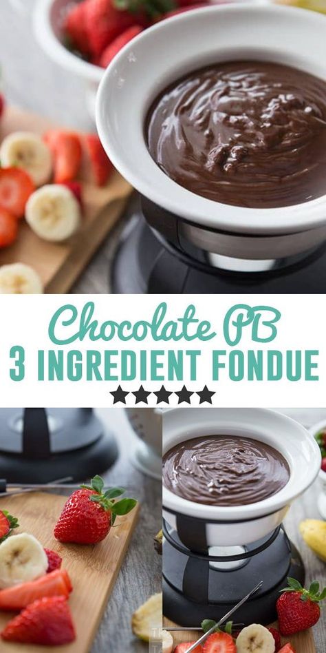 Searching for a super simple Valentine's day recipe? This fondue is made with only THREE ingredients! Chocolate and peanut butter have never been so delicious! Chocolate Peanut Butter Fondue Recipe, Chocolate Caramel Fondue, Valentines Fondue, Houseboat Meals, What To Dip In Chocolate Fondue, Chocolate Peanut Butter Fondue, Peanut Butter Fondue, Easy Chocolate Fondue, Melting Pot Chocolate Fondue