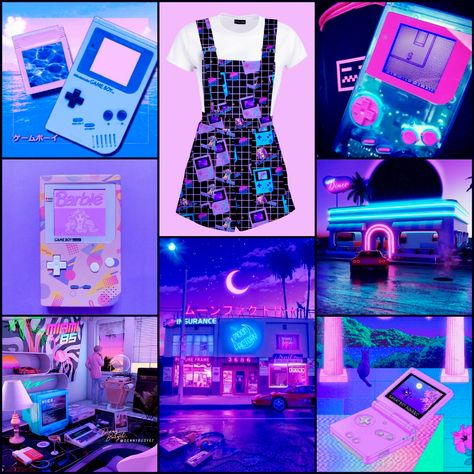 Vaporwave Moodboard, Moodboard Adopt, Neon Moodboard, Call Aesthetic, Adopt Idea, Moodboard Ideas, Oc Inspo, Personal Aesthetic, Model Inspo