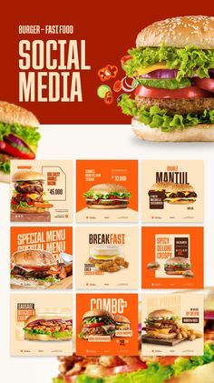 Burger Instagram Post Design. Fast Food Banner Design, Fast Food Social Media Post, Fast Food Social Media, Burger Poster Design, Flyers Design, Food Banner, Ppt Design, Creative Advertising Design, Smash Burger