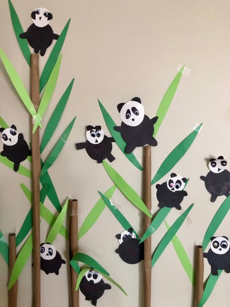 Asia Themed Classroom, China Classroom Decorations, Chinese Classroom Decorations, China Decorations For Classroom, Ocean Prek, Chinese Classroom, Chinese Board, Panda Craft, Panda Decorations