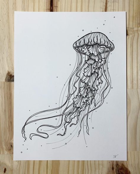 That's a wrap for Day 2 of #inktober2019 - Mindless . . . . . . . #blackworknow #penandink #blackworkillustration #pancakeclan… Jellyfish Wrap Around Tattoo, Jellyfish Tattoo Design, Trend Tattoos, Rib Tattoo Placements, Tattoo Jellyfish, Whimsical Princess, Wrap Around Tattoo, 16 Tattoo, Colorful Jellyfish