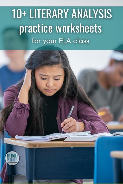 Are your ELA students in dire need of literary analysis practice? Check out these 10 literary analysis practice worksheets and save yourself some prep time. #mindroarteachingresources Teaching Literary Analysis, Literary Analysis Essay, Reading Analysis, Writing Childrens Books, Literary Terms, Ap Literature, Reading Projects, Teaching Literature, English Language Arts High School