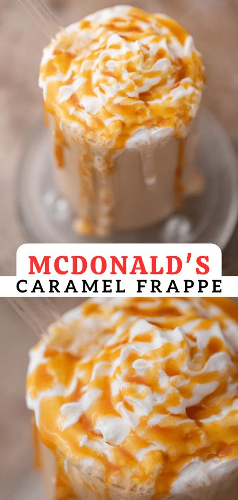 Mcdonalds Caramel Frappe Recipe, Keto Frappe, Frappe Recipe Mcdonalds, Frappachino Recipe, Mcdonalds Caramel Frappe, Carmel Frappe, Frappuccino Recipes, Caramel Frappe Recipe, Mcdonalds Recipes