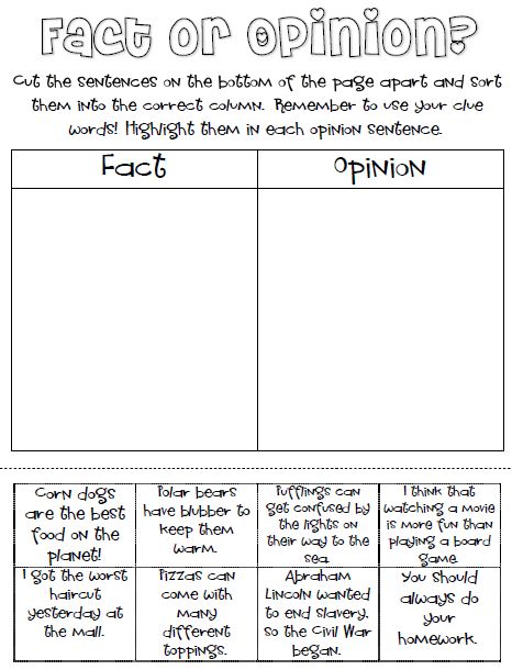 My kiddos are having some trouble with FACT AND OPINION this year, and I admit, I'm starting to run out of ideas.  INTERNET TO THE RESCUE!!! Fact And Opinion Worksheet, Fact Or Opinion, Reading Facts, Fact And Opinion, Classroom Freebies, 4th Grade Reading, 3rd Grade Reading, Teaching Ela, Teaching Language Arts