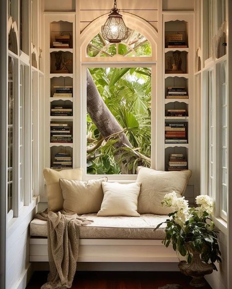 Tour through a Queenslander inspired house 🏠🌴☀️🌿 🏠follow us at @tinyhouseperfect 🏠 🏠follow us at @tinyhouseperfect 🏠 ��🏠follow us at @tinyho… | Instagram Nook Design, Cosy Reading Corner, Queenslander House, Small Places, Reading Corner, Gothic House, Cozy Nook, Reading Recommendations, Home Library