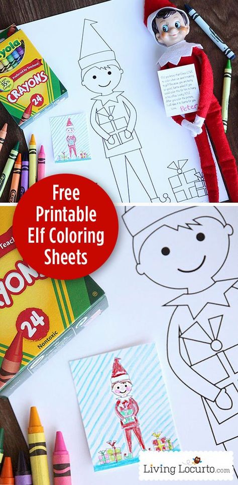 Elf Coloring, Free Printable Coloring Sheets, Awesome Elf On The Shelf Ideas, Coloring Contest, Xmas Elf, Elf Antics, Elf Fun, Printable Coloring Sheets, Buddy The Elf