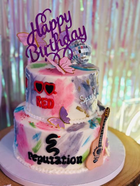 In My Double Digits Era Cake, Taylor Swift Eras Birthday Cake, Taylor Swift Birthday Party Ideas Cake, Taylor Swift Birthday Party Decorations, Taylor Swift Cakes Birthday, Taylor Swift Birthday Cake Ideas, Eras Tour Cake, Taylor Swift Cake Ideas Birthday, Taylor Swift Birthday Cake