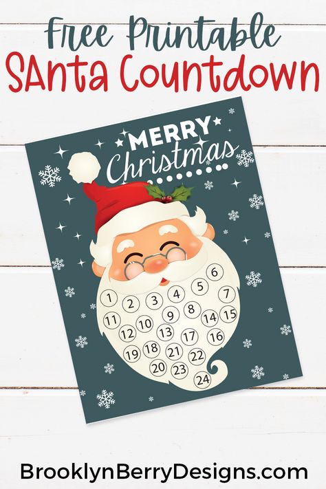 Christmas Printables Games, Santa Beard Countdown, Santas Beard Advent Calendar, Santa's Beard Countdown, Santa Claus Letterhead, Christmas Song Games, Christmas Mad Libs, Christmas Light Scavenger Hunt, Santa Countdown