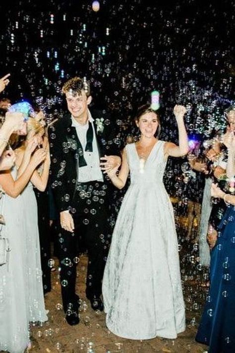 Create a magical moment and stunning photos by using a bubble machine for your bride and groom send-off. Unique Send Off Wedding, Bubbles Send Off Wedding, Bubble Send Off Wedding Night, Bride And Groom Send Off Ideas, Bubble Machine Wedding, Bubble Wedding Send Off, Bubble Exit Wedding Night, Bubbles Wedding Send Off, Bubble Reception Send Off