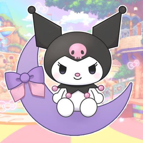 - Kuromi's Live2d model 💜🖤 Hello Kitty Printables, Walpaper Hello Kitty, Birthday Cake Topper Printable, Hello Kitty Themes, Hello Kitty Art, Cartoon Embroidery, Sanrio Wallpaper, Sanrio Kuromi, Hello Kitty My Melody