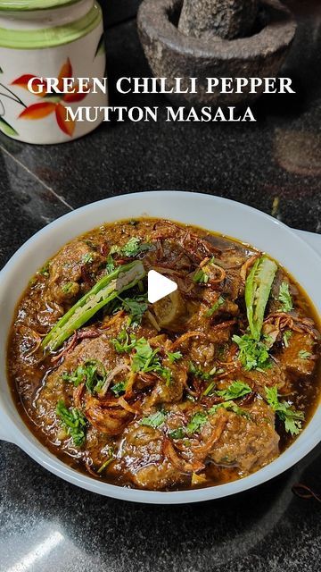 Rehana's Kitchen on Instagram: "Delicately spiced with green chilli, this pepper mutton masala is simply delightful!!🤌🏻❤️

.
#muttonpeppermasala#greenchillimutton#mutton#muttongravy#yummy#delicious#packwithflavours#muttonrecipes#chillirecipes#pepper#food#foodie#foodstagram#reelitfeelit#indian#indianrecipes#southindian#easyrecipes#athomecooking#homechef#reels#fyp#explore#foryou" Mutton Masala Recipe, Mutton Recipes Indian, Mutton Curry Indian, Mutton Masala, Beef Stew Meat Recipes, Stew Meat Recipes, Sri Lankan Recipes, Mutton Recipes, Break Fast