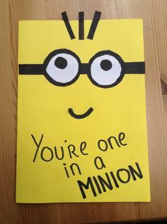 Minion Birthday Cards Diy, Minion Gift Ideas, Cute Relationship Gifts, Creative Valentine Cards, Minion Birthday Card, Pinterest Birthday Cards, Minion Gifts, Ideas Cartas, Minion Card